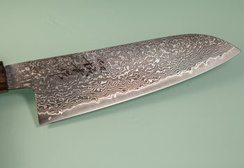 Tanaka Shigeki R2 Suminagashi Wa-Santoku 165mm Mono Bubinga