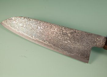 Tanaka Shigeki R2 Suminagashi Wa-Santoku 165mm Mono Bubinga