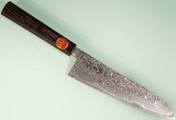 Tanaka Shigeki R2 Suminagashi Wa-Gyuto 180mm Mono Ebony