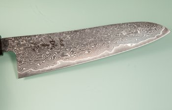 Tanaka Shigeki R2 Suminagashi Wa-Gyuto 180mm Mono Ebony