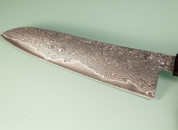 Tanaka Shigeki R2 Suminagashi Wa-Gyuto 180mm Mono Ebony