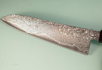 Tanaka Shigeki R2 Suminagashi Wa-Gyuto 180mm Mono Ebony