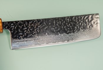 Tsunehisa AUS10 Tsuchime Damascus Wa-Nakiri 165mm Oak