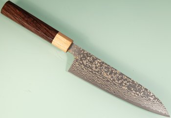 Takeshi Saji VG10 Gold Damascus Wa-Gyuto 180mm