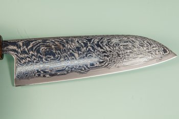 Tsunehisa AUS10 Nami Damascus Wa-Santoku 170mm Oak