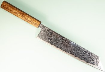 Tsunehisa AUS10 Nami Damascus Wa-Kiritsuke 245mm Oak