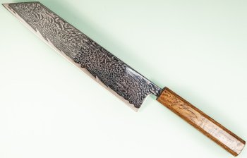 Tsunehisa AUS10 Nami Damascus Wa-Kiritsuke 245mm Oak