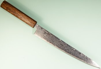 Tsunehisa AUS10 Nami Damascus Wa-Sujihiki 245mm Oak