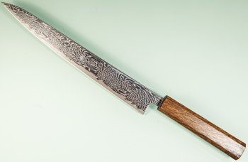 Tsunehisa AUS10 Nami Damascus Wa-Sujihiki 245mm Oak