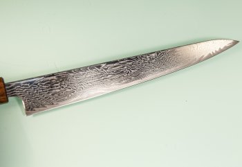 Tsunehisa AUS10 Nami Damascus Wa-Sujihiki 245mm Oak