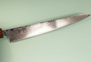 Tsunehisa AUS10 Nami Damascus Wa-Sujihiki 245mm Oak