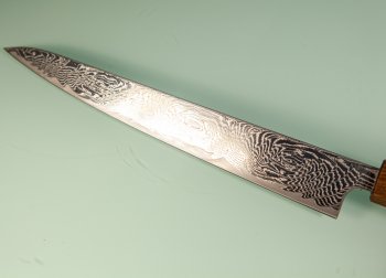 Tsunehisa AUS10 Nami Damascus Wa-Sujihiki 245mm Oak