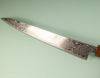 Tsunehisa AUS10 Nami Damascus Wa-Sujihiki 245mm Oak