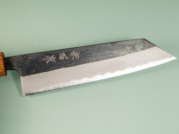 Muneishi AO2 Kurouchi Wa-Kiritsuke 165mm burnt Oak