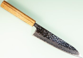 Tsunehisa AUS10 Tsuchime Damascus Wa-Gyuto 185mm Oak