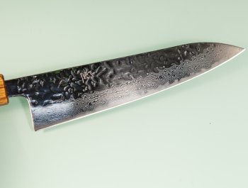Tsunehisa AUS10 Tsuchime Damascus Wa-Gyuto 185mm Oak