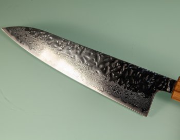 Tsunehisa AUS10 Tsuchime Damascus Wa-Gyuto 185mm Oak