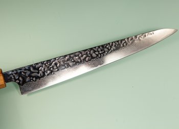 Tsunehisa AUS10 Tsuchime Damascus Wa-Sujihiki 245mm Oak