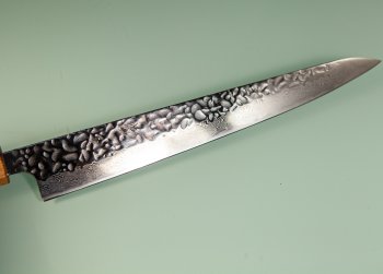 Tsunehisa AUS10 Tsuchime Damascus Wa-Sujihiki 245mm Oak