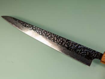 Tsunehisa AUS10 Tsuchime Damascus Wa-Sujihiki 245mm Oak