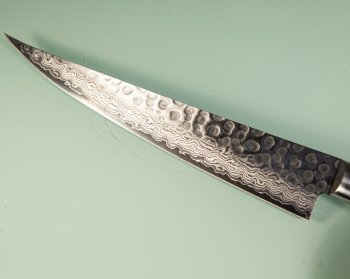 Damascus 17 Hammered Fisch/Filetiermesser 215mm