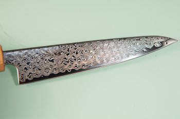 Tsunehisa SLD Damascus polish Wa-Petty 140mm RWO