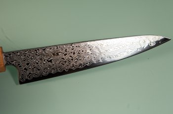 Tsunehisa SLD Damascus polish Wa-Petty 140mm RWO