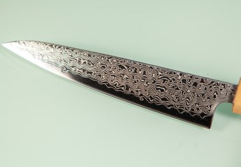 Tsunehisa SLD Damascus polish Wa-Petty 140mm RWO