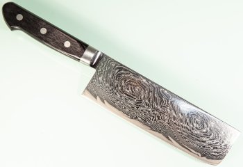 Tsunehisa AUS10 Nami Damascus Nakiri 165mm