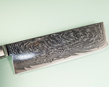 Tsunehisa AUS10 Nami Damascus Nakiri 165mm