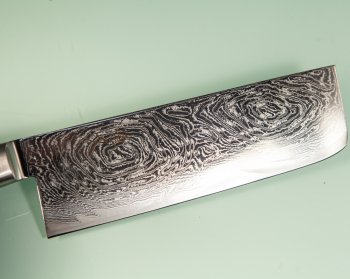 Tsunehisa AUS10 Nami Damascus Nakiri 165mm