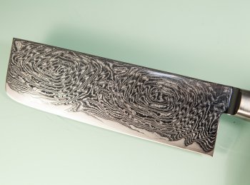 Tsunehisa AUS10 Nami Damascus Nakiri 165mm