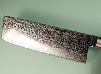 Tsunehisa AUS10 Nami Damascus Nakiri 165mm