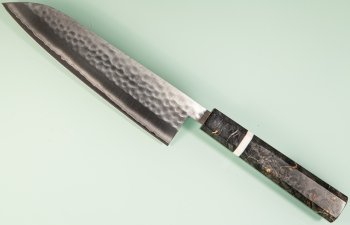 Masutani VG-1 Tsuchime Wa-Santoku 180mm grn stabilisiert