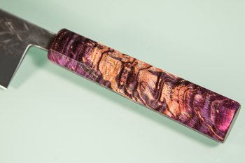 Tadafusa S-43 Wa-Santoku 170mm Hammered SLD rot stabilisiert