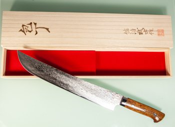 Takeshi Saji R2 Diamond Damascus Sakimaru 285mm