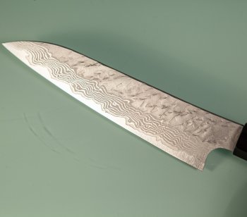 Nigara VG10 Tsuchime Damascus Wa-Petty 140mm Teak