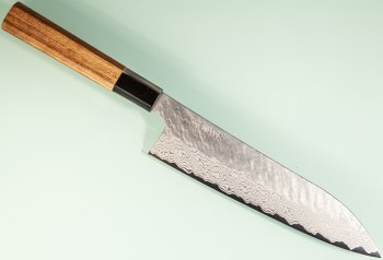 Nigara VG10 Tsuchime Damascus Wa-Gyuto 205mm Teak