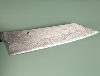 Nigara VG10 Tsuchime Damascus Wa-Kiritsuke 205mm Teak