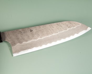 Nigara AS Satin Tsuchime Wa-Santoku 170mm Walnut/Buffalo