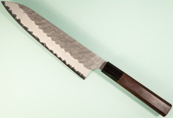 Nigara AS Satin Tsuchime Wa-Gyuto 200mm Walnut/Buffalo