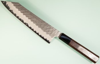 Nigara AS Satin Tsuchime Wa-Kiritsuke Gyuto 200mm Walnut/Buffalo