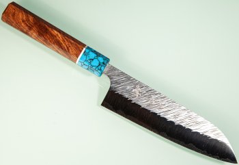 Yu Kurosaki R2 Fujin Turquoise Wa-Santoku 170mm