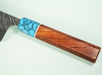 Yu Kurosaki R2 Fujin Turquoise Wa-Santoku 170mm