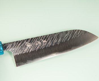 Yu Kurosaki R2 Fujin Turquoise Wa-Santoku 170mm