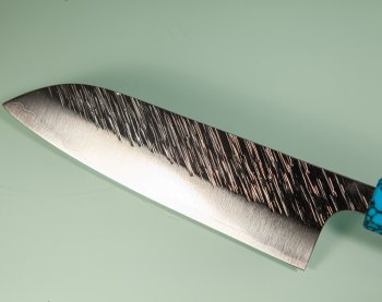 Yu Kurosaki R2 Fujin Turquoise Wa-Santoku 170mm