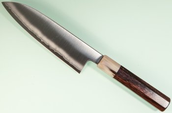 Myojin Riki Seisakusho Cobalt Wa-Santoku 170mm Rosenholz/helles Bffelhorn