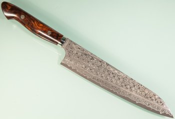 Nigara R2 Anmon Damascus Gyuto 225mm Ironwood