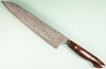 Nigara R2 Anmon Damascus Gyuto 225mm Ironwood
