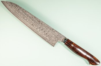 Nigara R2 Anmon Damascus Gyuto 225mm Ironwood